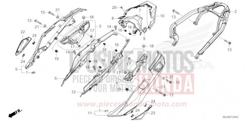 SIDE COVER/REAR CARRIER (1) CRF1100AS de 2025